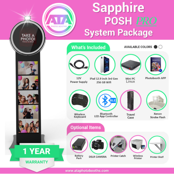 Sapphire POSH PRO DSLR iPad Photobooth System Package